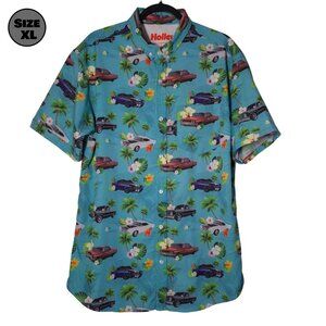 Holley Performance Products Aloha USED Hawaiian Shirt (XL, Blue, Promo)